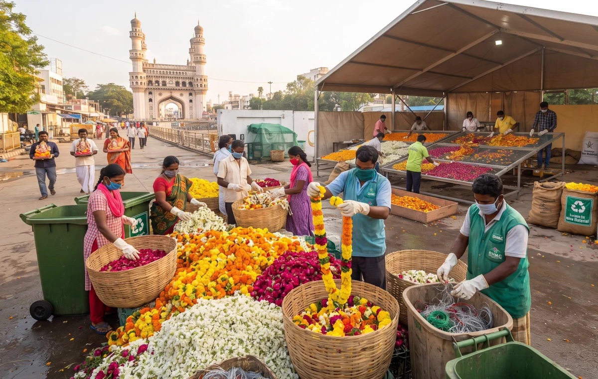 Organic flower waste management