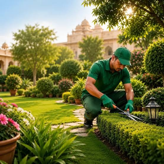 Green plants and garden care